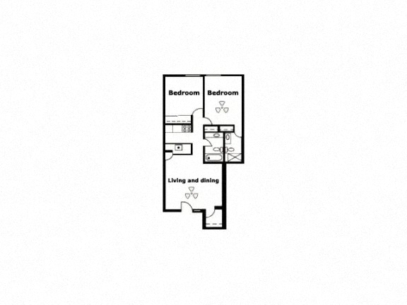 Casa Bella Two Bedroom Two Bathroom Floor Plan
